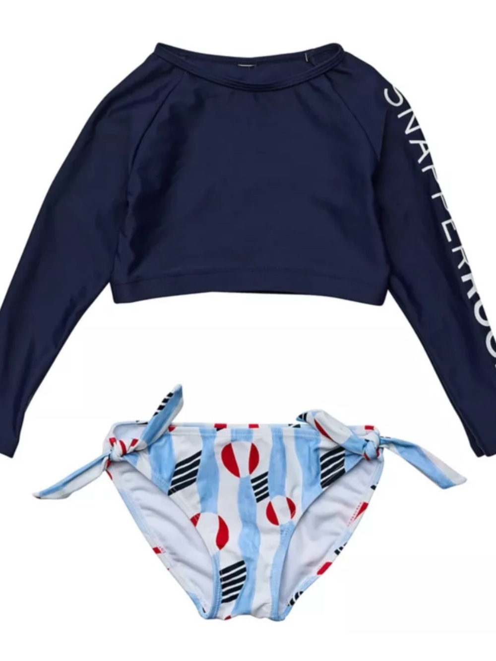Snapper Rock Beach Bounce Sustainable Rash Guard Swim Set Girls Size 14 NWT
